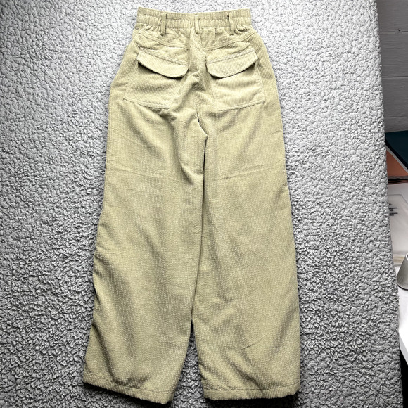 Hunter & Brown Corduroy Pants Womens M Brown Wide Leg Baggy Cargo Retro - Picture 7 of 13